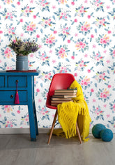 Roses and Peonies Wallpaper